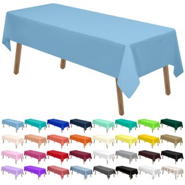 PARTY ULYJA Royal Blue Plastic Tablecloths 2 Pack 54 x 108 Inch Rectangle PEVA Vinyl Dark Table Covers for Parties Picnics Weddings