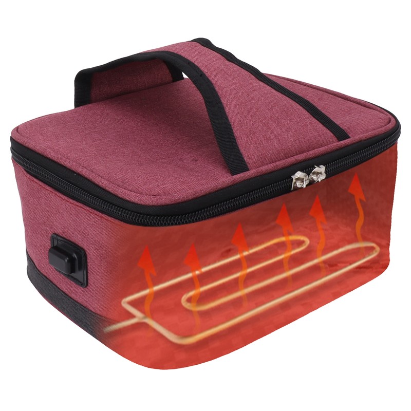 USB Heating Insulation Bag Portable Electric Heating Food Container Constant