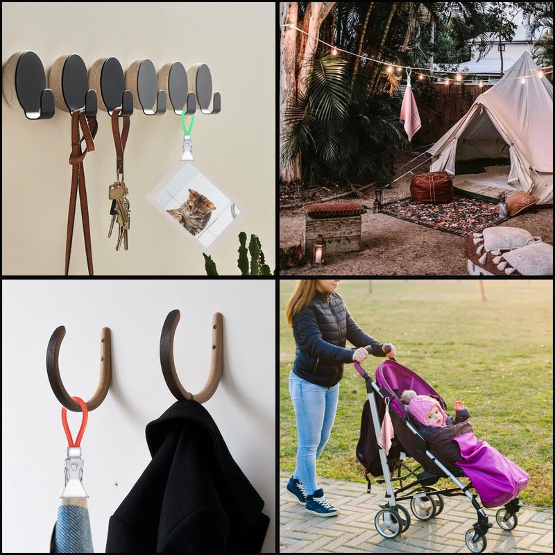 20Pcs Tea Towel Hanging Clips, 5 Colors Metal Tea Towel