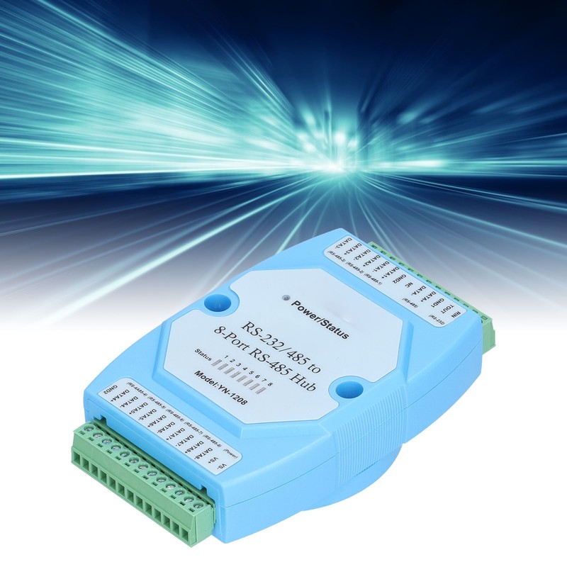 RS485 Hub 8 Ports OptoIsolated AntiInterference HighSpeed Transmission Repeater Distributor
