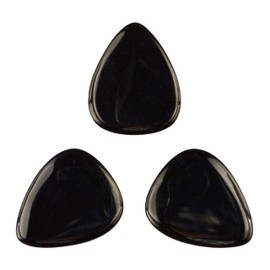 Amethyst Stone Guitar Or Bass Pick - 3.0 mm Ultra Heavy Gauge - 351 Shape - Specialty Handmade Gemstone Exotic Plectrum - 3 Pack