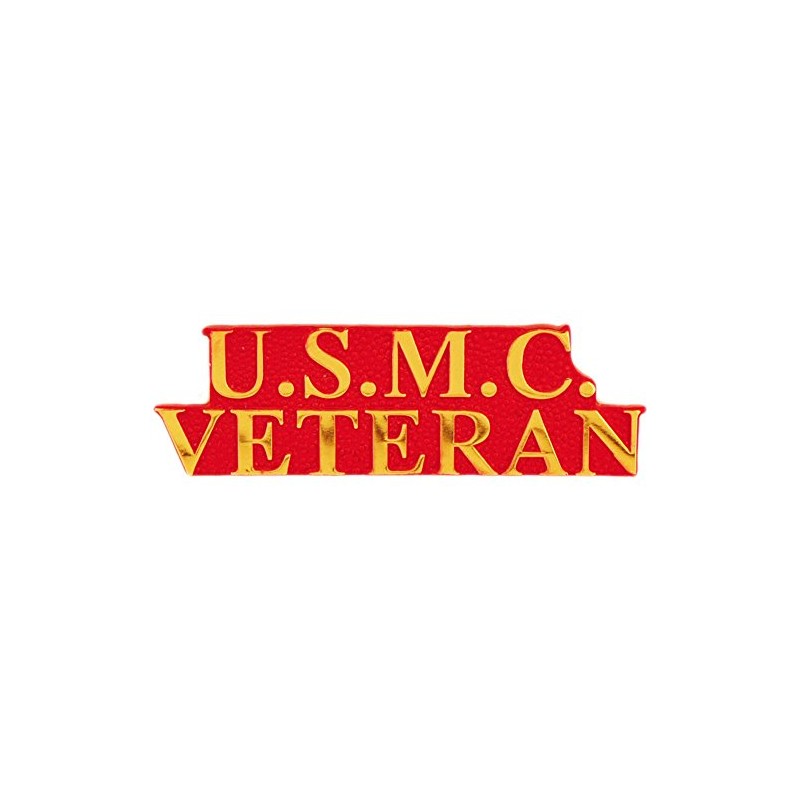 EE, Inc. USMC Red Bold Faced Veteran Pin Military Collectibles