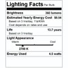 4.5W LED A19 2700K FILAMENT HALF MIRROR E26 120V FULLY