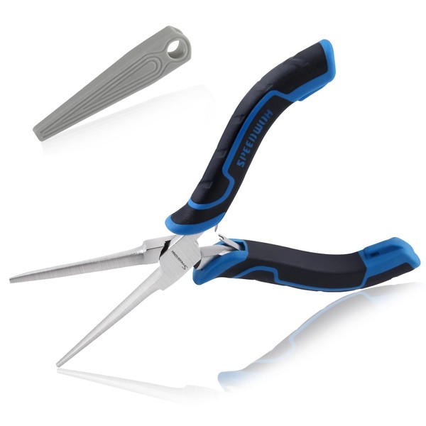 SPEEDWOX Mini Needle Nose Pliers Smooth Jaw with Protective Cover