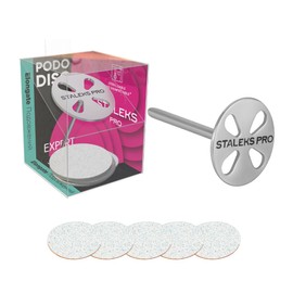 STALEKS PRO Pododisc Basis L 25mm with 5 Refills 180 Grit Stainless Steel Long Shank