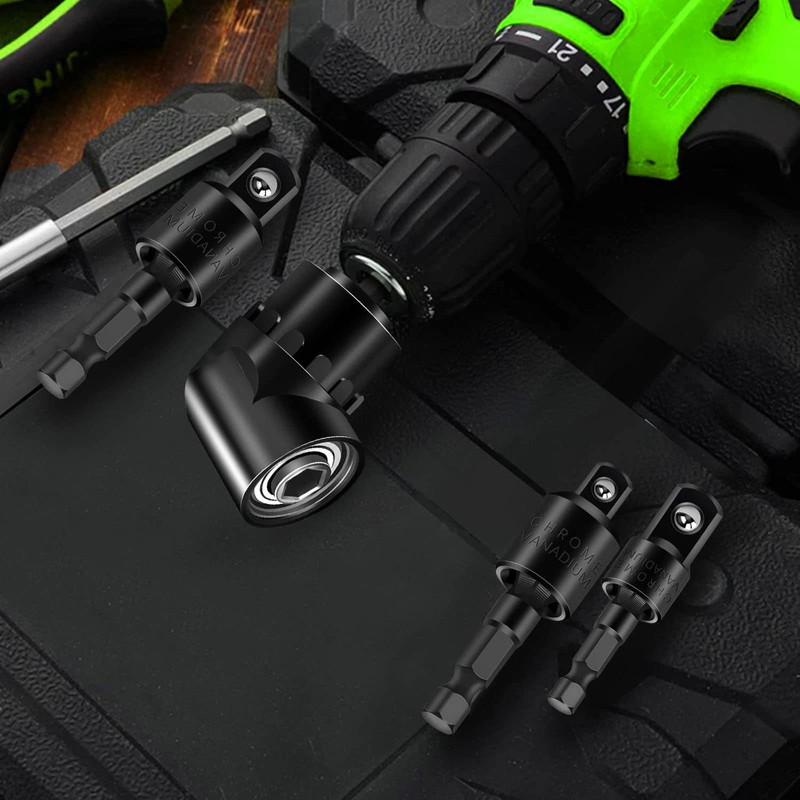 Fruholt Flexible Drill Bit Extension Set with Right Angle Attachment,