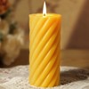 Spiral Beeswax Candles Natural Beeswax Pillar Candles 2.8x6 Unscented Beeswax