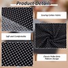 FINGERINSPIRE 1M Black White Polka Dots Cotton Fabric 1.56m Wide