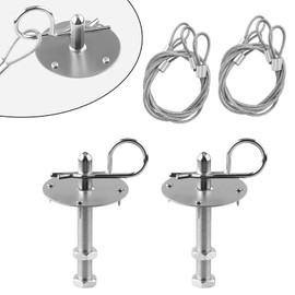 Yourkar Hood Pins Kit for Car, Stainless Steel Hood Pin Plate Lock Clip Kit for Modified Vehicles, Universal Engine Hood Pins Bonnet Locking Catch Clip Kits, Car Accessories (Silver)