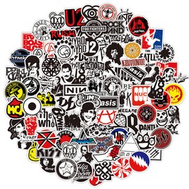 EUFFO Sticker Set 100 Stück Vintage Rock Band Aufkleber für Koffer Laptop Fahrrad Motorrad Skateboard Helm Auto Stickerbombing Wasserfeste Graffiti Punk Sticker