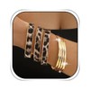 Dmaiy Gold Bracelets for Women Vintage Leopard Print Bracelet Layered