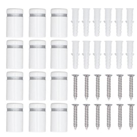 12Pcs Standoff Screws Stainless Steel Wall Sign Advertising Hardware Nail for Acrylic 16x25mm
