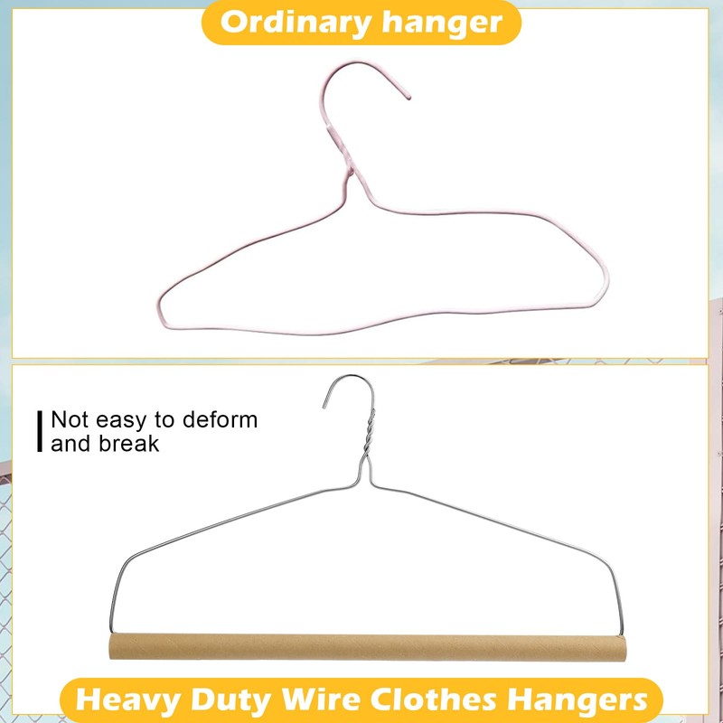 Didaey 80 Sets Dry Cleaner Hangers 18 Inch Drapery Hanger