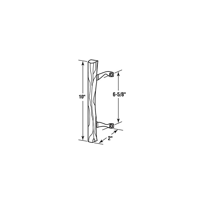 Prime-Line C 1192 6-5/8 In. Sliding Door Wood Pull Black