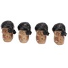 4PCS/Set Tire Valve Cap Skull Shape with Rubber Ring for