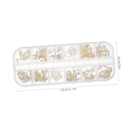 WOONEKY 3 Box Exquisite Nail Art Charms Alloy Decorations for Manicure Jewelry Crafts Various Patterns Lightweight Durable for Nail Art Creative Projects