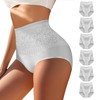 Women's Cotton High Waisted Underwear Stretch Tummy Control Ladies Panties