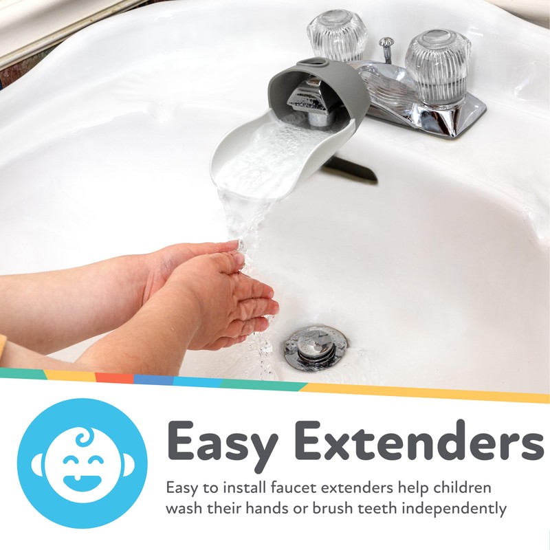 Nuby 2-in-1 Faucet Extenders for Toddlers - 2 Pack -