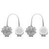 HYX 2 Pack Curtain Tie backs, Crystal Flower Holdbacks, Magnetic
