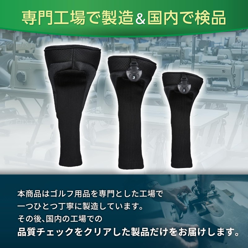 【Teaching Pro Recommended】Y-2 Products Golf Headcover Utility Driver 3-Piece Set