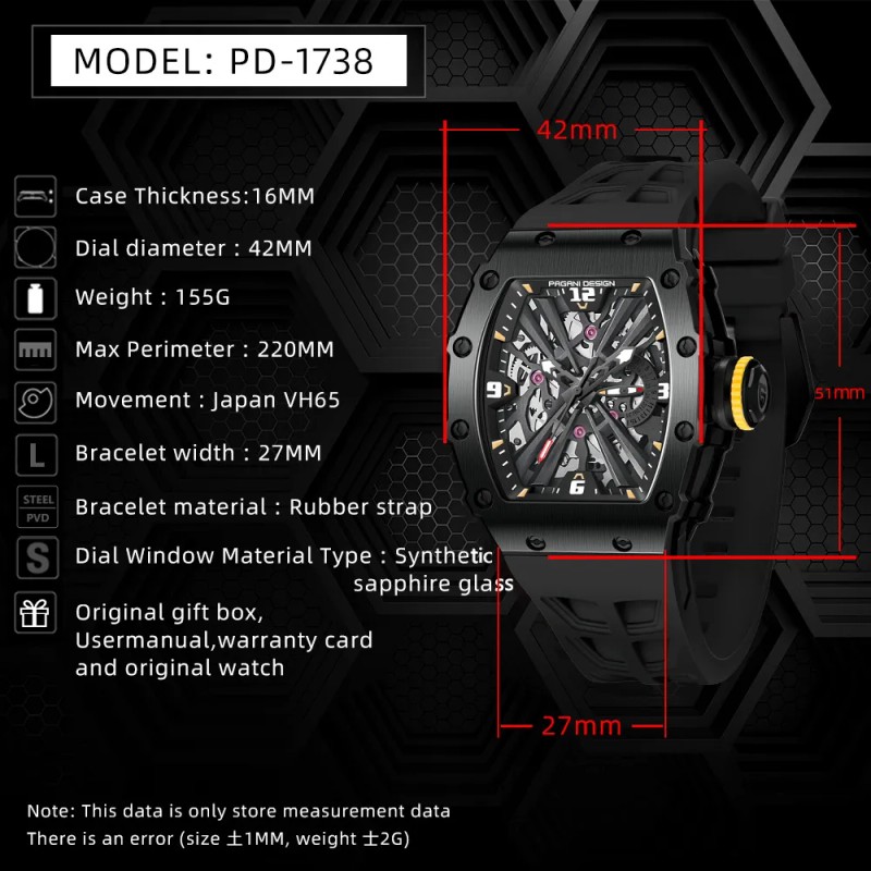 Reloj De Pulsera Analógico Ejecutivo Pagani Design Para Homb Correa