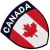 EmbTao Canada Flag Shield Patch Embroidered National Morale Applique Iron