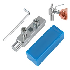 YELKOEYN Broken Valve Screw Extractor - Bolt Removal Tool for Valve Sink, Portable Steel Faucet Angle Valve Wire Extractor, Damaged Water Valve Removal Tool for 1/2in 3/4in Sink Faucet Bolts Home