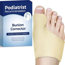 Habioer Bunion Corrector for Women and Men, Breathable Big Toe Straightener, Bunion Relief Splint & Pad, Comfortable for Day/Night Use, Fit for R/L, Washable