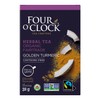 Four O'Clock Organic Fairtrade Herbal Tea Golden Turmeric, Non-GMO, Kosher,