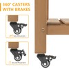 ketive Raised Garden Bed with Lockable Wheels Mobile Elevated Wood