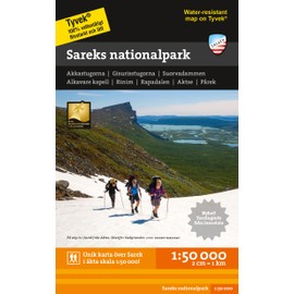 Sareks nationalpark (Mountain map detailed scale)