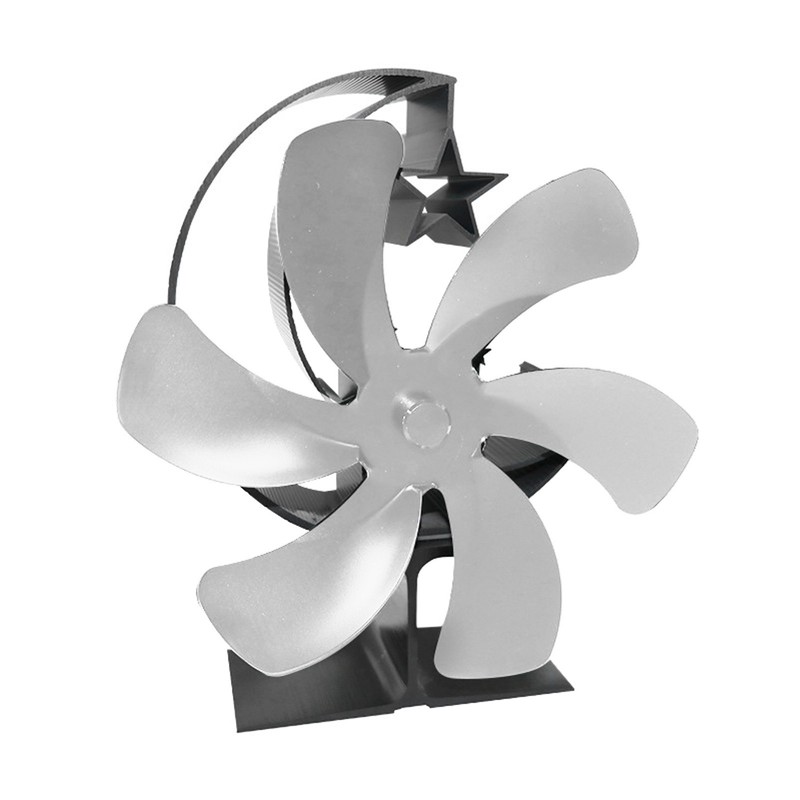 Stove Fan 6 Blades Fireplace Fan Heat Powered Fast Wind