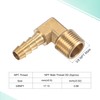 MECCANIXITY Brass Hose Barb Fitting Elbow 5/16" x 3/8NPT Male