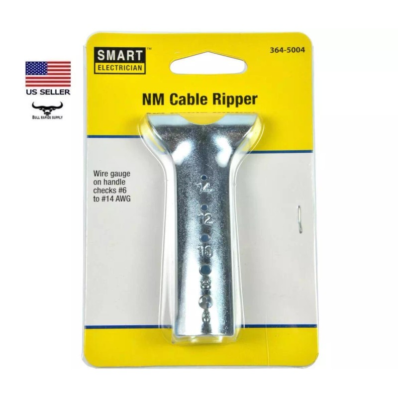 Smart Electrician Nickel Residential Cable Ripper Wire Gauge Handle Checks