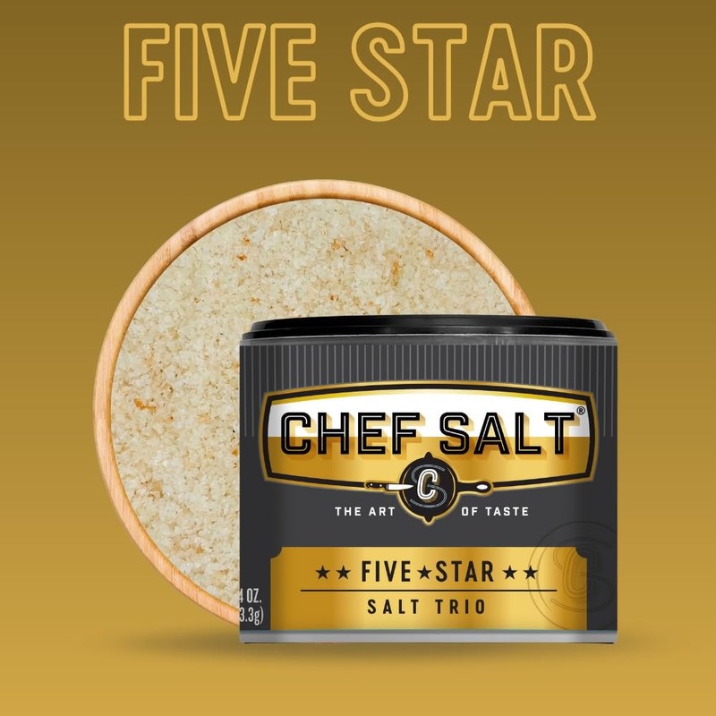 CHEF SALT Sampler Set of 3 Shaker Jars: Black Truffle