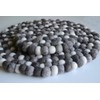 Maharanis Fairtrade Felt Coaster Pot Coaster Pebble Natural Light 22