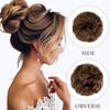 FeidyLong 2 PCS Messy Bun Hair Piece Wavy Curly Scrunchies