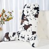 BYTIDE Cow Print Faux Fur Reading Pillow Cover (Cover ONLY,