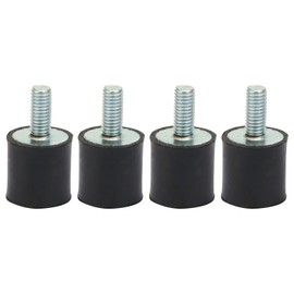 Pack of 4 Rubber Bearings Anti-Vibration Silent Blocks for Vibration Damping with Bolts Insulator Brackets M3/M5/M6 for Car Boat Coils (VD15x15, M5x12)