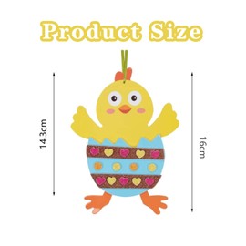 Ycfish 10 Pcs Easter Chicks Crafts Kits, Easter Eggs Craft Kit, Easter Egg Decorations for Girls Boys DIY Make Your Own Mix and Match Ornaments Gift