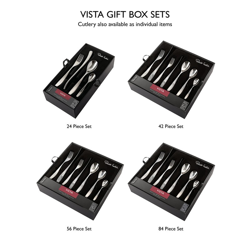 Robert Welch Vista Bright Cutlery Coffee/Espresso Spoon, Set of 8.