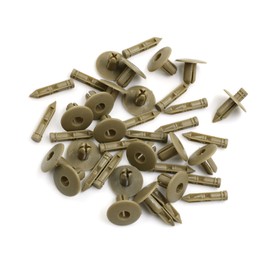 ACROPIX 20pcs Push In Car Door Trim Fender Rivet Retainer Clip Universal 7mm Hole Diameter Beige