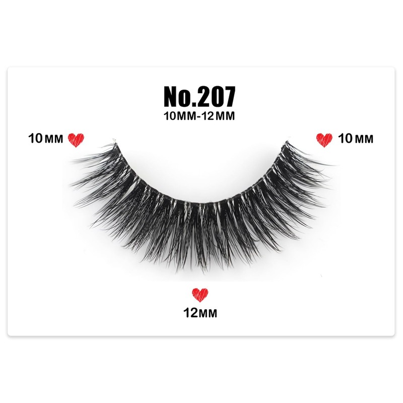 Happy Heartbeat 3D Clear Band False Eyelashes, Cat Eye, Wispy,