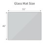 [Tempered Glass] 46" x 55" Glass Chair Mat, Heavy Duty
