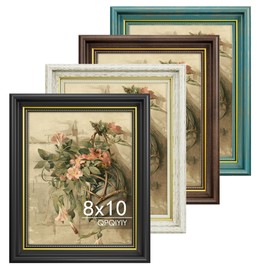 QPQIYIY 8x10 Picture Frame Vintage Set of 4 Rustic Farmhouse Picture Frames Table or Wall Hanging Home Decor.
