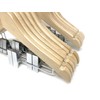 Kids Hangers with Metal Clips Pant Bar 4T-10 (Natural Wood)