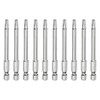 HARFINGTON 10pcs T25 Security Torx Bit 1/4" Hex Shank 3"