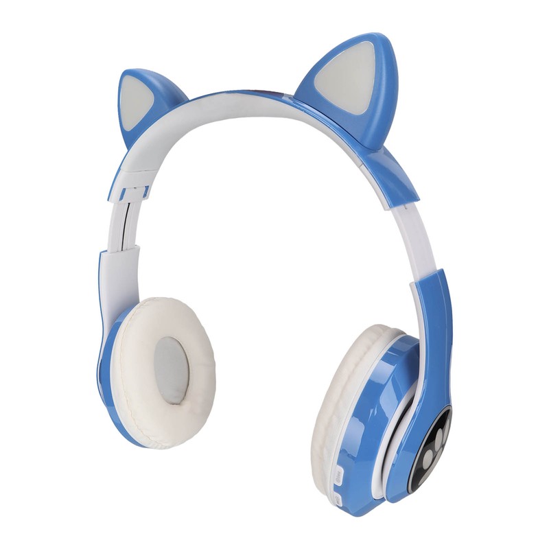 LXB39C Kids Headphone Bluetooth 5.0 Foldable Wireless Glowing Music Cat