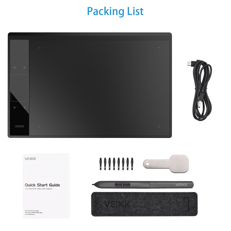 Graphics Drawing Tablet 10 X 6 Inch Large Active Area
