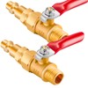 Jingzan 2 Sets 1/4" NPT Brass Ball Valve Kit Air